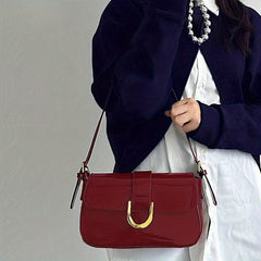 Stylish Faux Leather Crossbody Bag Waterproof Underarm Bag