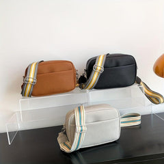 Minimalist Square Shoulder Bag Crossbody Bag Colorblock Strap