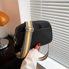 Minimalist Square Shoulder Bag Crossbody Bag Colorblock Strap