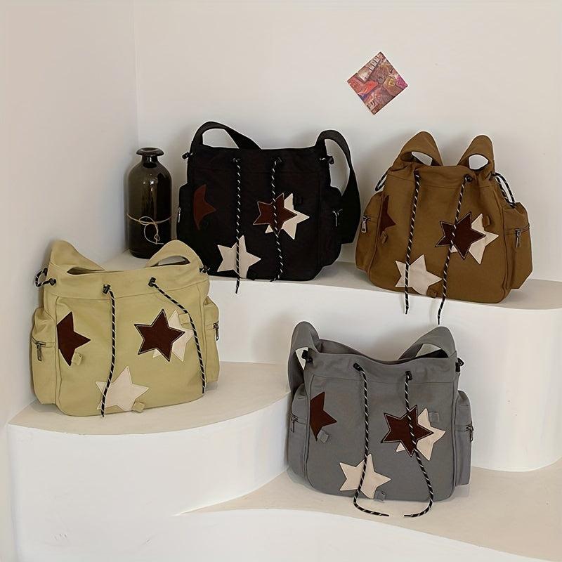 Stars Pattern Crossbody Bag Lightweight Shoulder Bag
