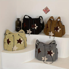Stars Pattern Crossbody Bag Lightweight Shoulder Bag