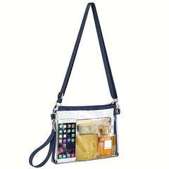 Clear PVC Crossbody Bag Waterproof Square Purse