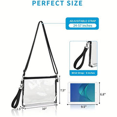 Clear PVC Crossbody Bag Waterproof Square Purse