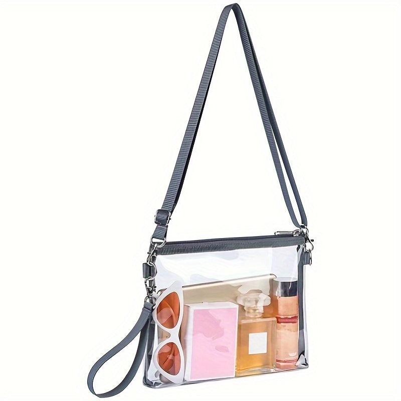 Clear PVC Crossbody Bag Waterproof Square Purse