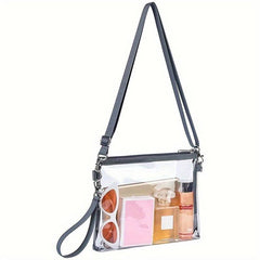 Clear PVC Crossbody Bag Waterproof Square Purse
