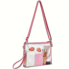 Clear PVC Crossbody Bag Waterproof Square Purse