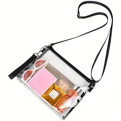 Clear PVC Crossbody Bag Waterproof Square Purse