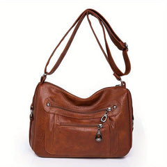 Vintage Studded Crossbody Bag for Elderly Women