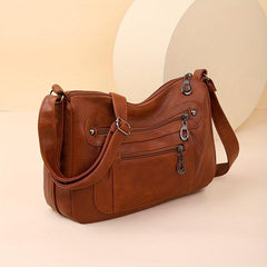 Vintage Studded Crossbody Bag for Elderly Women