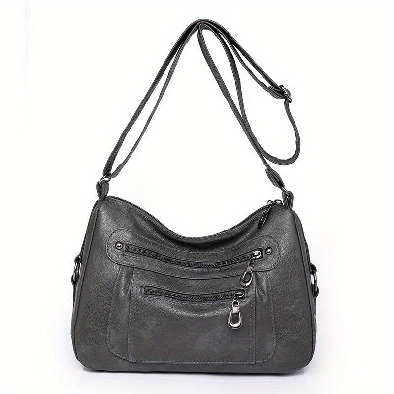 Vintage Studded Crossbody Bag for Elderly Women