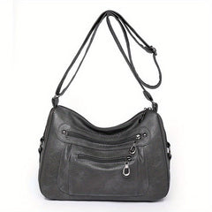 Vintage Studded Crossbody Bag for Elderly Women