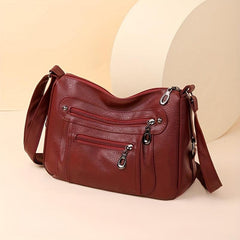 Vintage Studded Crossbody Bag for Elderly Women