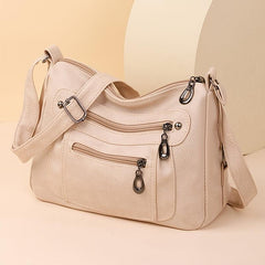 Vintage Studded Crossbody Bag for Elderly Women