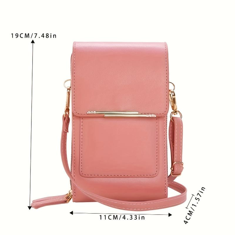 Clear Touch Screen Mobile Phone Bag Vertical Wallet Crossbody Purse