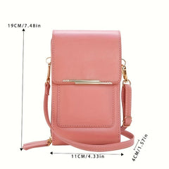 Clear Touch Screen Mobile Phone Bag Vertical Wallet Crossbody Purse
