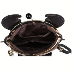 Crab Novelty Crossbody Bag Kiss Lock Purse Fancy Shoulder Bag