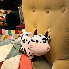Cow Shaped Crossbody Bag Stuffed Animal Coin Purse Cartoon Shoulder Bag
