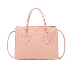 Chevron Embossed Tote Bag Small Square Crossbody Bag Women's Satchel Purse