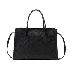 Chevron Embossed Tote Bag Small Square Crossbody Bag Women's Satchel Purse