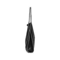 Soft Leather Top Handle Casual Pocket Ladies Tote Chain Shoulder Bag