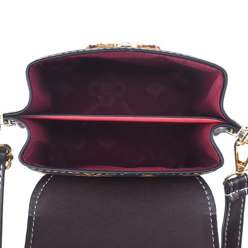 Plush Bear Crossbody Bag Mini Flap Purse Phone Bag 7 Inch