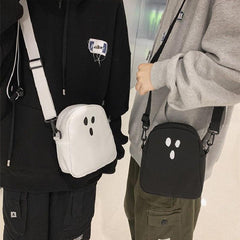 Mini Cartoon Print Phone Bag Zipper Crossbody Bag With Bag Charm