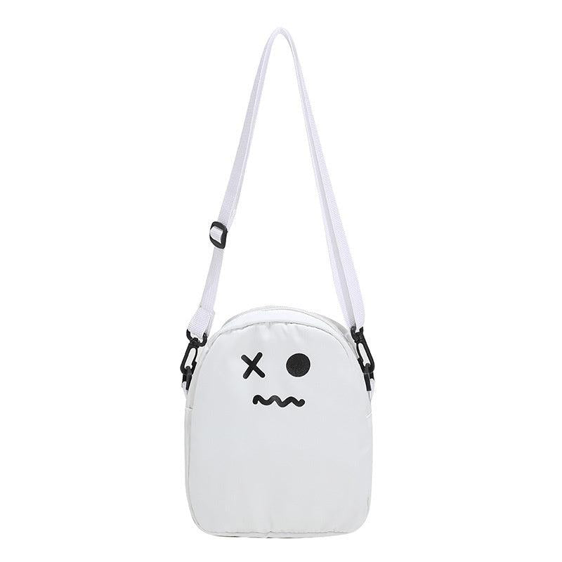 Mini Cartoon Print Phone Bag Zipper Crossbody Bag With Bag Charm