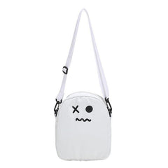 Mini Cartoon Print Phone Bag Zipper Crossbody Bag With Bag Charm