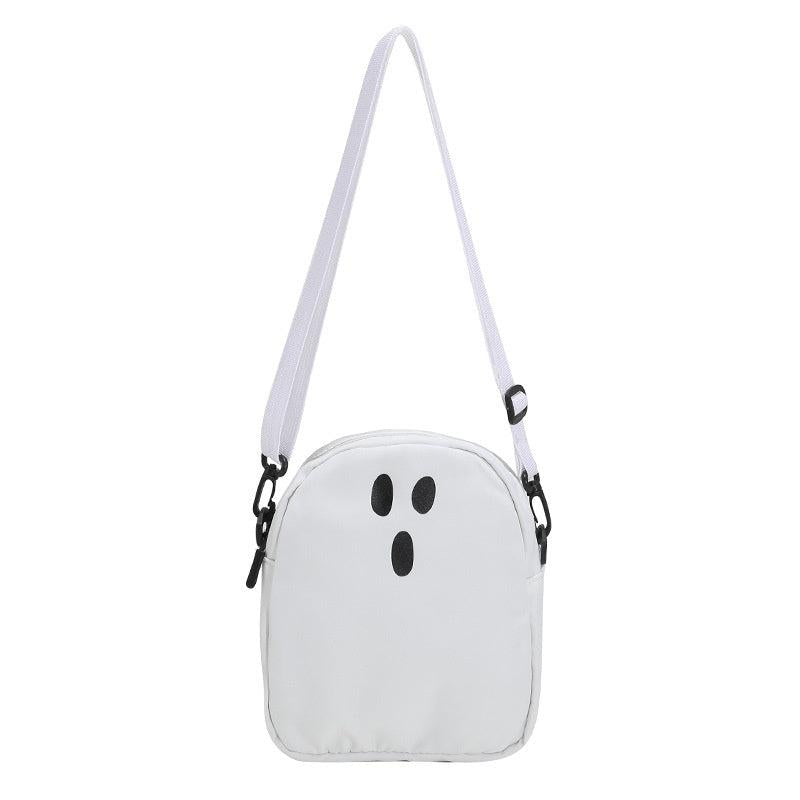 Mini Cartoon Print Phone Bag Zipper Crossbody Bag With Bag Charm
