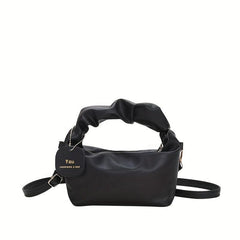 Mini Pleated Handle Underarm Bag Textured Purse