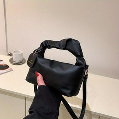 Mini Pleated Handle Underarm Bag Textured Purse