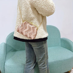 Sequins Shoulder Bag Coin Purse with Chain Strap