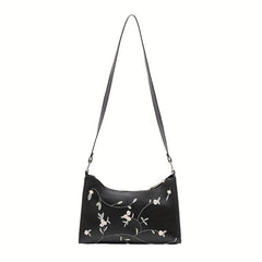 Embroidered Underarm Bag Stylish Crossbody