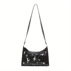 Embroidered Underarm Bag Stylish Crossbody