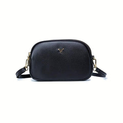 Metal Decor Crossbody Bag Leather Shoulder Purse
