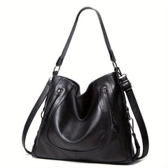 Soft Leather Tote Bag Large Capacity Casual Shoulder Crossbody Bag