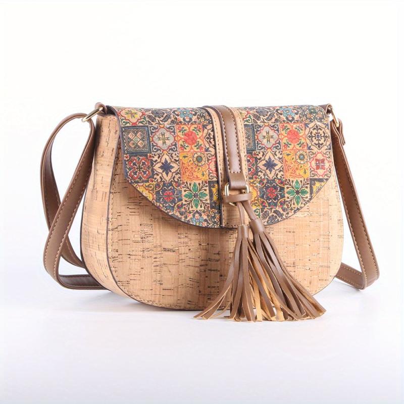 Vintage Saddle Shoulder Bag Flap Crossbody Bag Classic Storage Shoulder