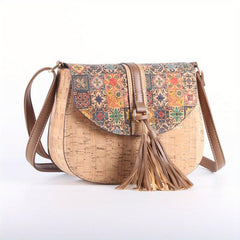 Vintage Saddle Shoulder Bag Flap Crossbody Bag Classic Storage Shoulder