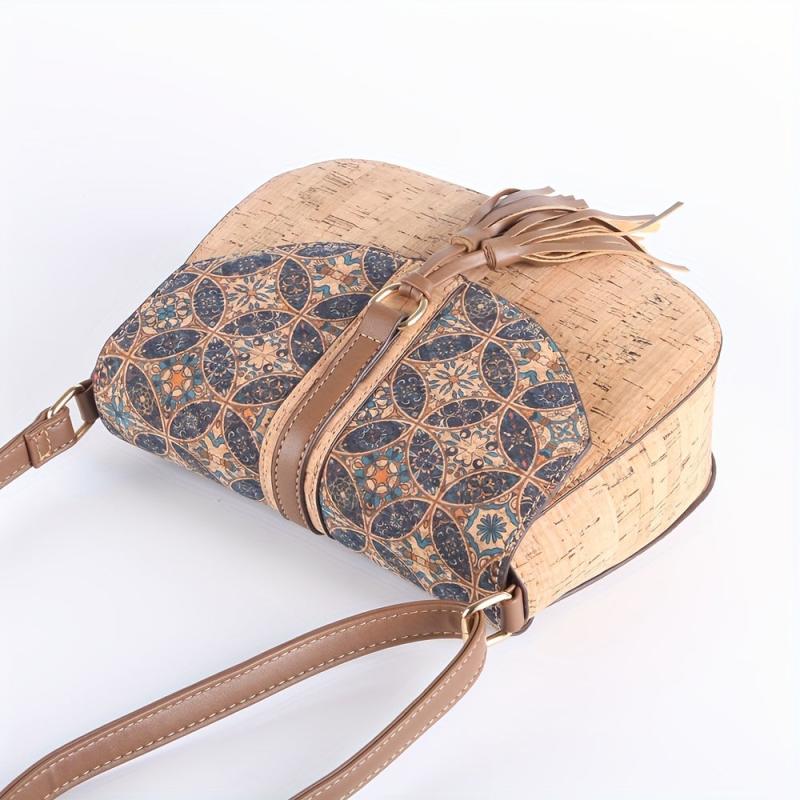 Vintage Saddle Shoulder Bag Flap Crossbody Bag Classic Storage Shoulder