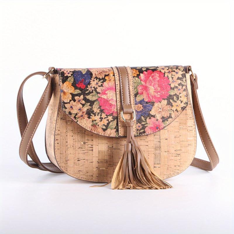 Vintage Saddle Shoulder Bag Flap Crossbody Bag Classic Storage Shoulder