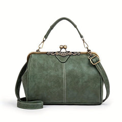 Vintage Crossbody Bag, Kiss Lock Slip Purse