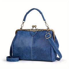 Vintage Crossbody Bag, Kiss Lock Slip Purse