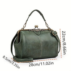 Vintage Crossbody Bag, Kiss Lock Slip Purse