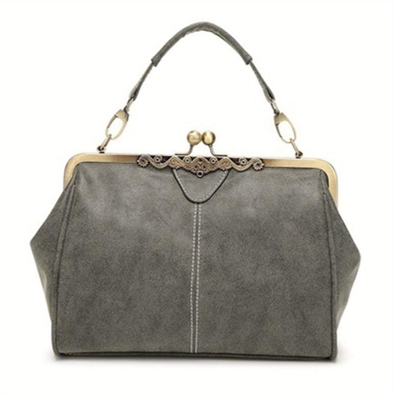 Vintage Crossbody Bag, Kiss Lock Slip Purse
