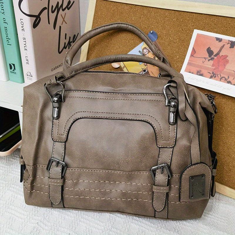 Vintage Tote Satchel Bag All Match Shoulder Bag For Work