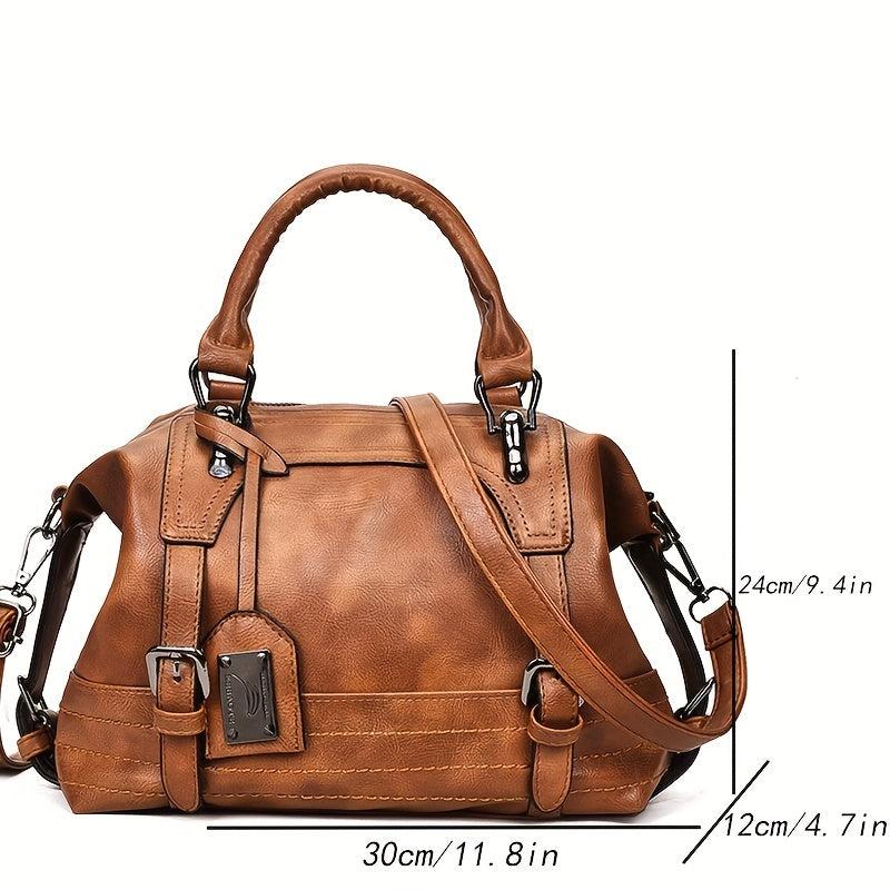 Vintage Tote Satchel Bag All Match Shoulder Bag For Work