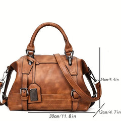 Vintage Tote Satchel Bag All Match Shoulder Bag For Work