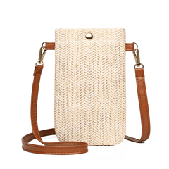 Mini Straw Messenger Bag Woven Crossbody Bag Summer Beach Shoulder Phone Wallet