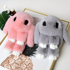 Plush Bunny Bag Chain Crossbody Coin Purse For Girls