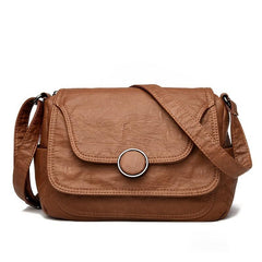 Retro Style Crossbody Bag Faux Leather Purse Women's Casual Shoulder Bag